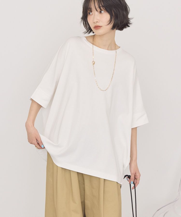 AMERICAN HOLIC「【接触冷感】異素材コクーンプルオーバー」|Tシャツ・カットソー|