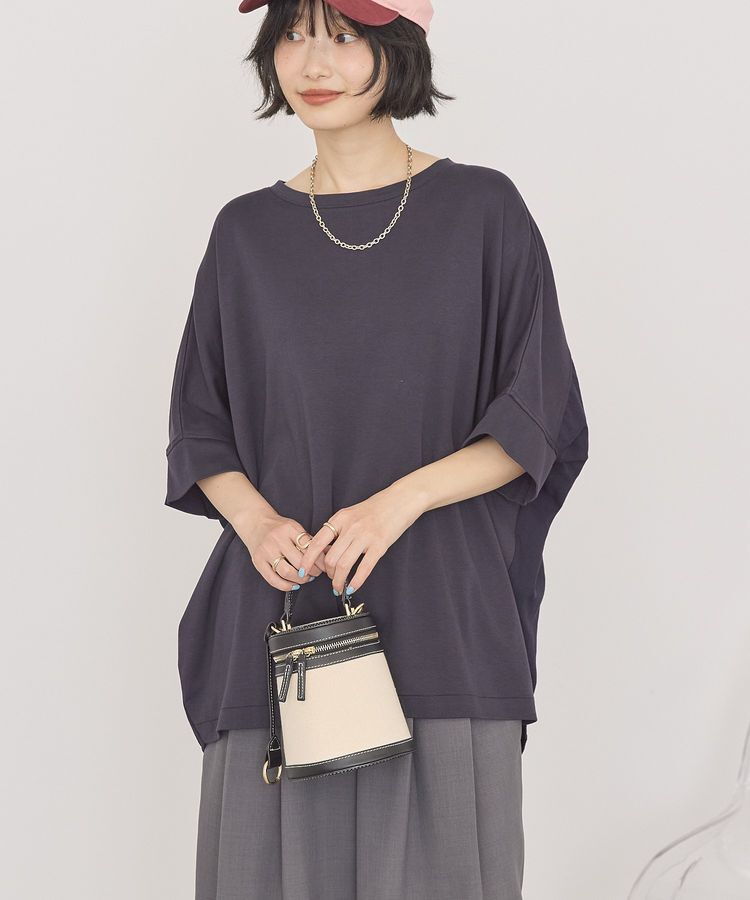 AMERICAN HOLIC「【接触冷感】異素材コクーンプルオーバー」|Tシャツ・カットソー|