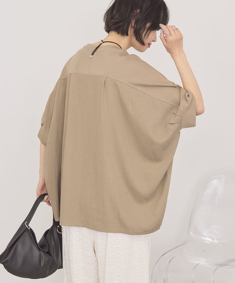AMERICAN HOLIC「【接触冷感】異素材コクーンプルオーバー」|Tシャツ・カットソー|Mocha