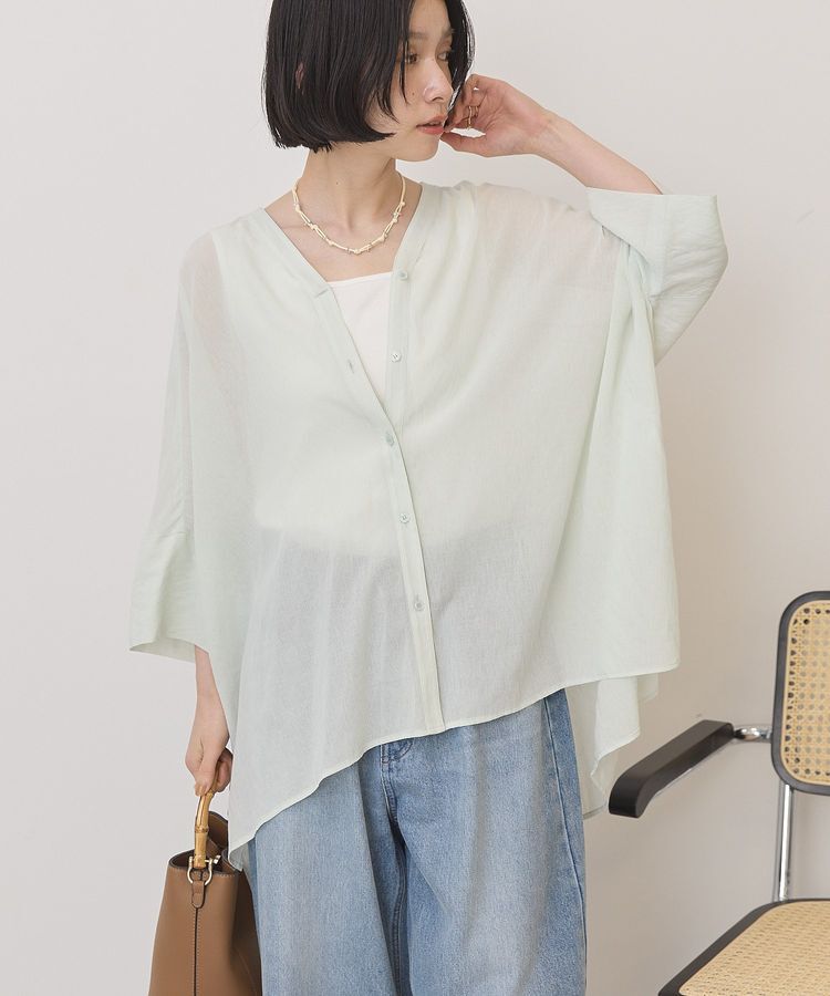AMERICAN HOLIC「【接触冷感】Vネックポンチョシャツ」|シャツ・ブラウス|Mint