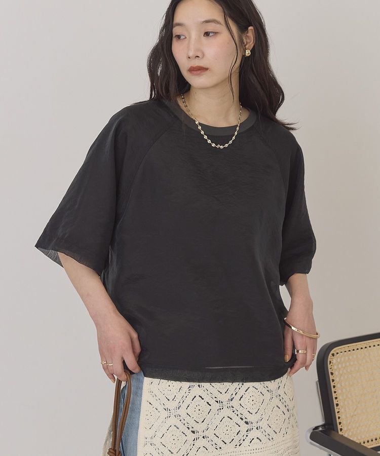 AMERICAN HOLIC「【接触冷感】シアーレイヤードプルオーバー」|Tシャツ・カットソー|