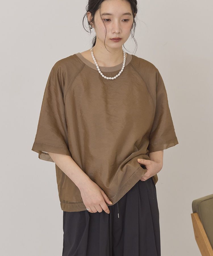 AMERICAN HOLIC「【接触冷感】シアーレイヤードプルオーバー」|Tシャツ・カットソー|Mocha