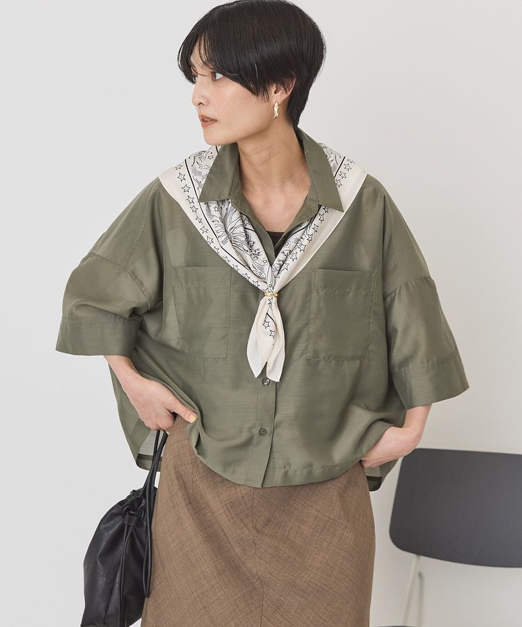 AMERICAN HOLIC「【WEB限定】Wポケットシアー半袖シャツ」|シャツ・ブラウス|