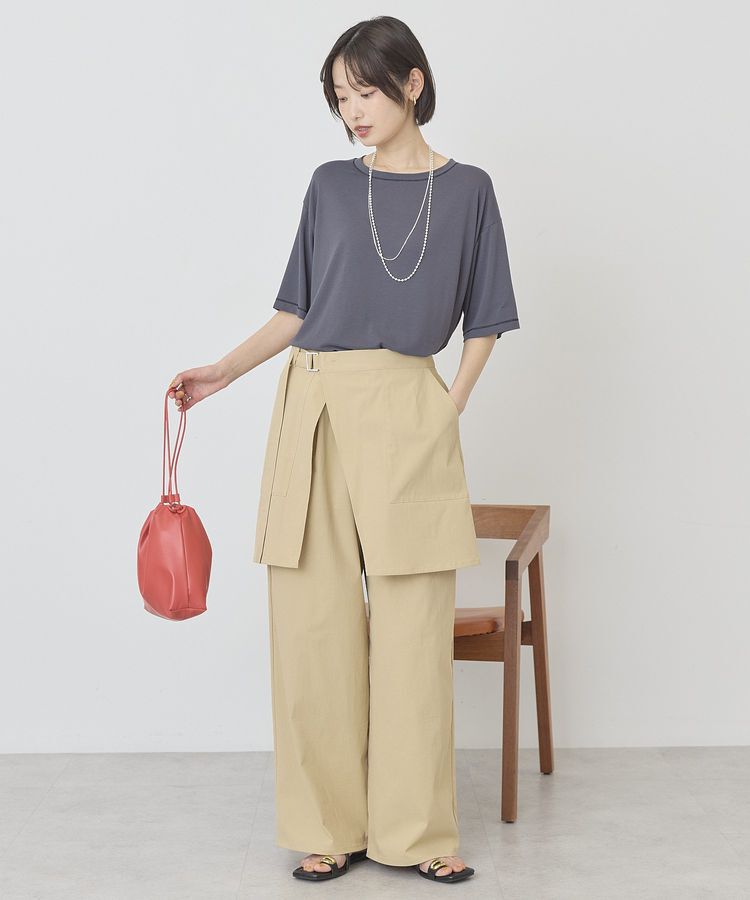 AMERICAN HOLIC「【マルチ機能】配色ステッチルーズTシャツ」|Tシャツ・カットソー|