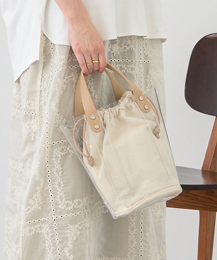 AMERICAN HOLIC「【2点セット】巾着付PVCバッグ」|トートバッグ|Beige