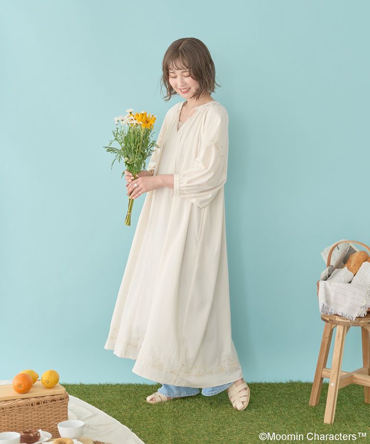 AMERICAN HOLIC「【WEB限定】Moomin 刺繍スキッパーワンピース」|ワンピース|