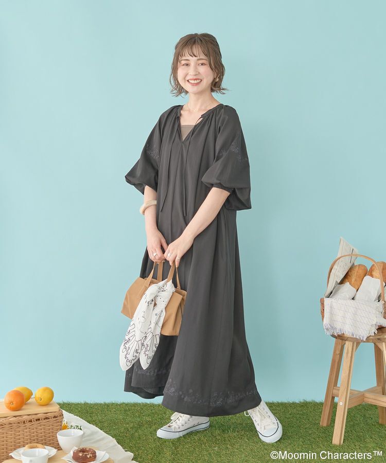 AMERICAN HOLIC「【WEB限定】Moomin 刺繍スキッパーワンピース」|ワンピース|