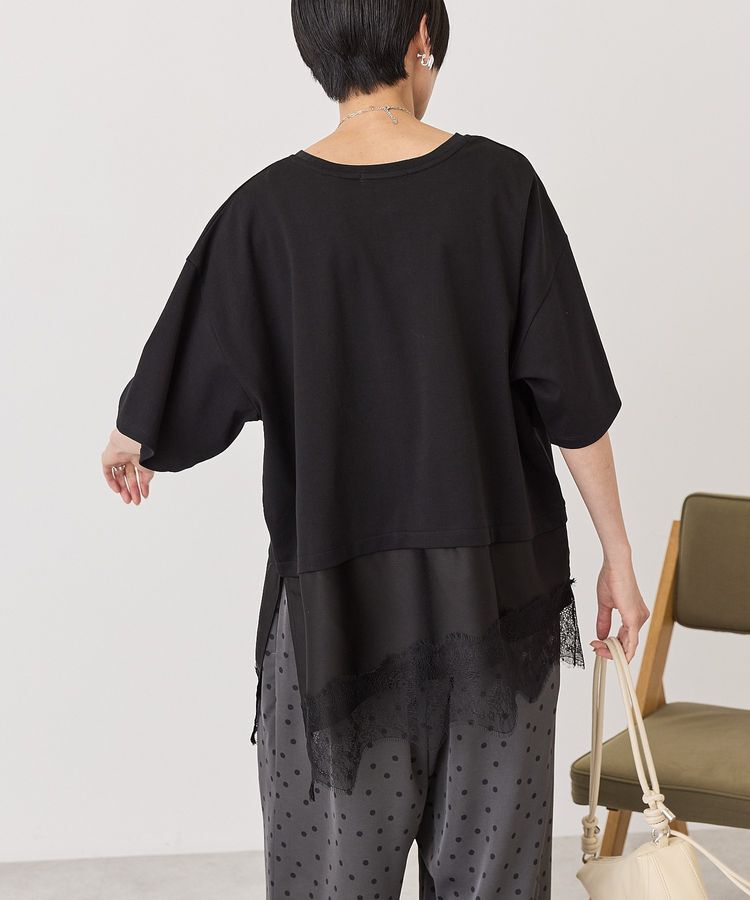 AMERICAN HOLIC「レースドッキングTシャツ」|Tシャツ・カットソー|