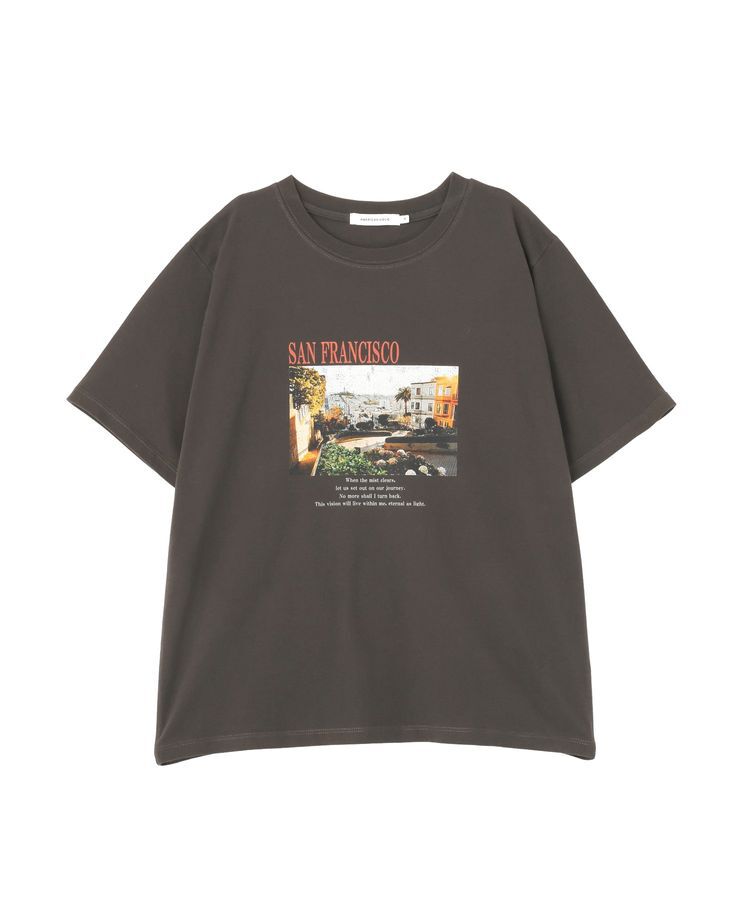 AMERICAN HOLIC「SANFRANCISCO ロゴ＆フォトTシャツ」|Tシャツ・カットソー|Charcoal Gray