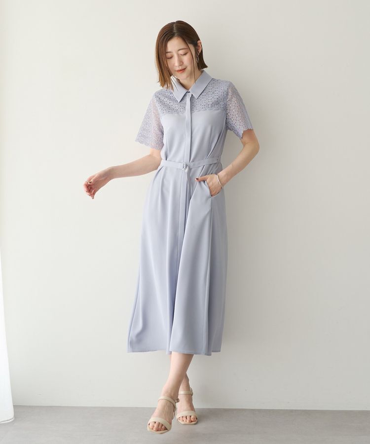 YECCA VECCA「レース切替ワンピース」|ワンピース|