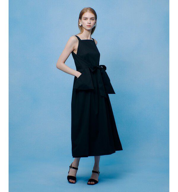 LOULOU WILLOUGHBY「【LOULOU WILLOUGHBY】コットンサテンエプロンワンピース」|ワンピース|