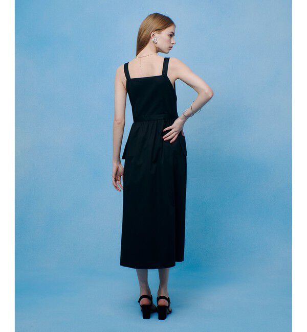 LOULOU WILLOUGHBY「【LOULOU WILLOUGHBY】コットンサテンエプロンワンピース」|ワンピース|