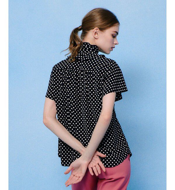 LOULOU WILLOUGHBY「【LOULOU WILLOUGHBY】デシンドットフレアスリーブブラウス」|シャツ・ブラウス|