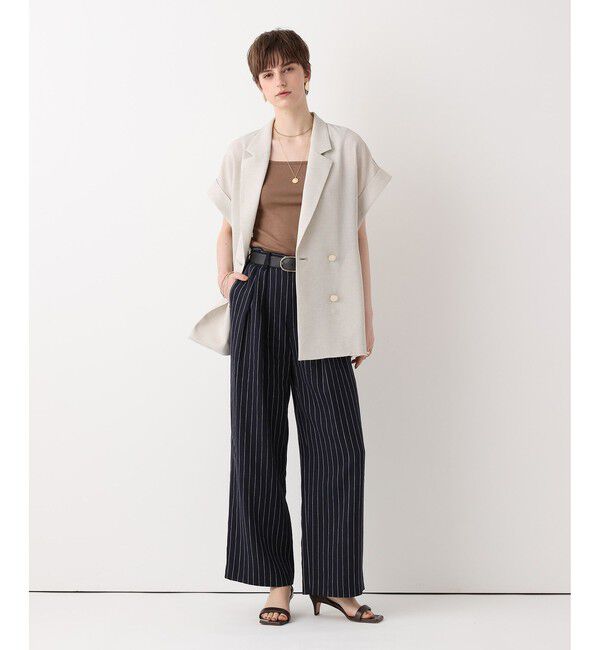 allureville「◇スラブメッシュフレンチスリーブジャケット」|テーラードジャケット|