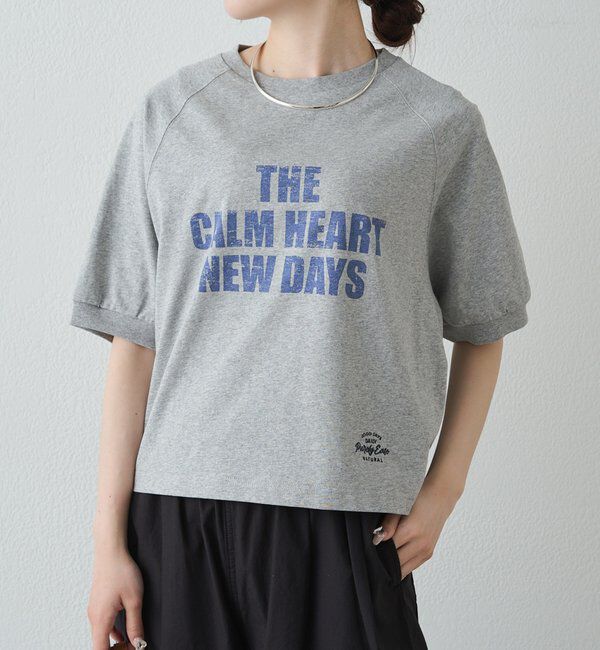  「【汗ジミ防止加工】ロゴプリントTシャツ」|プルオーバー|
