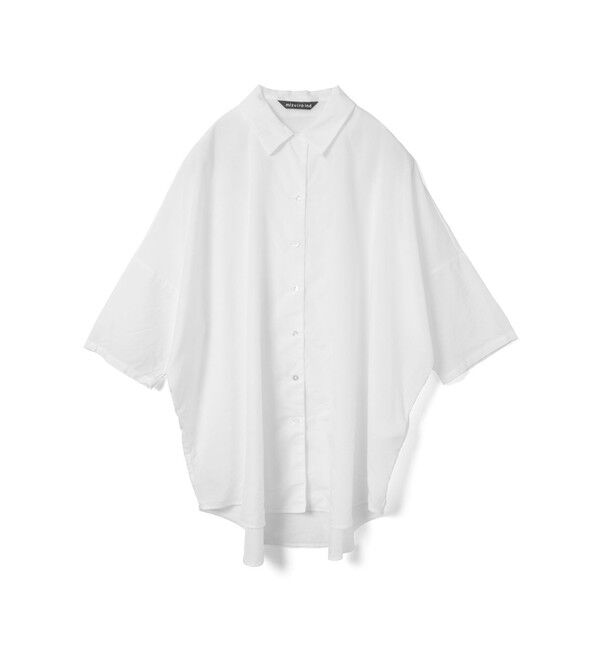 mizuiro ind「mizuiro ind ハーフスリーブワイドシャツ」|シャツ・ブラウス|