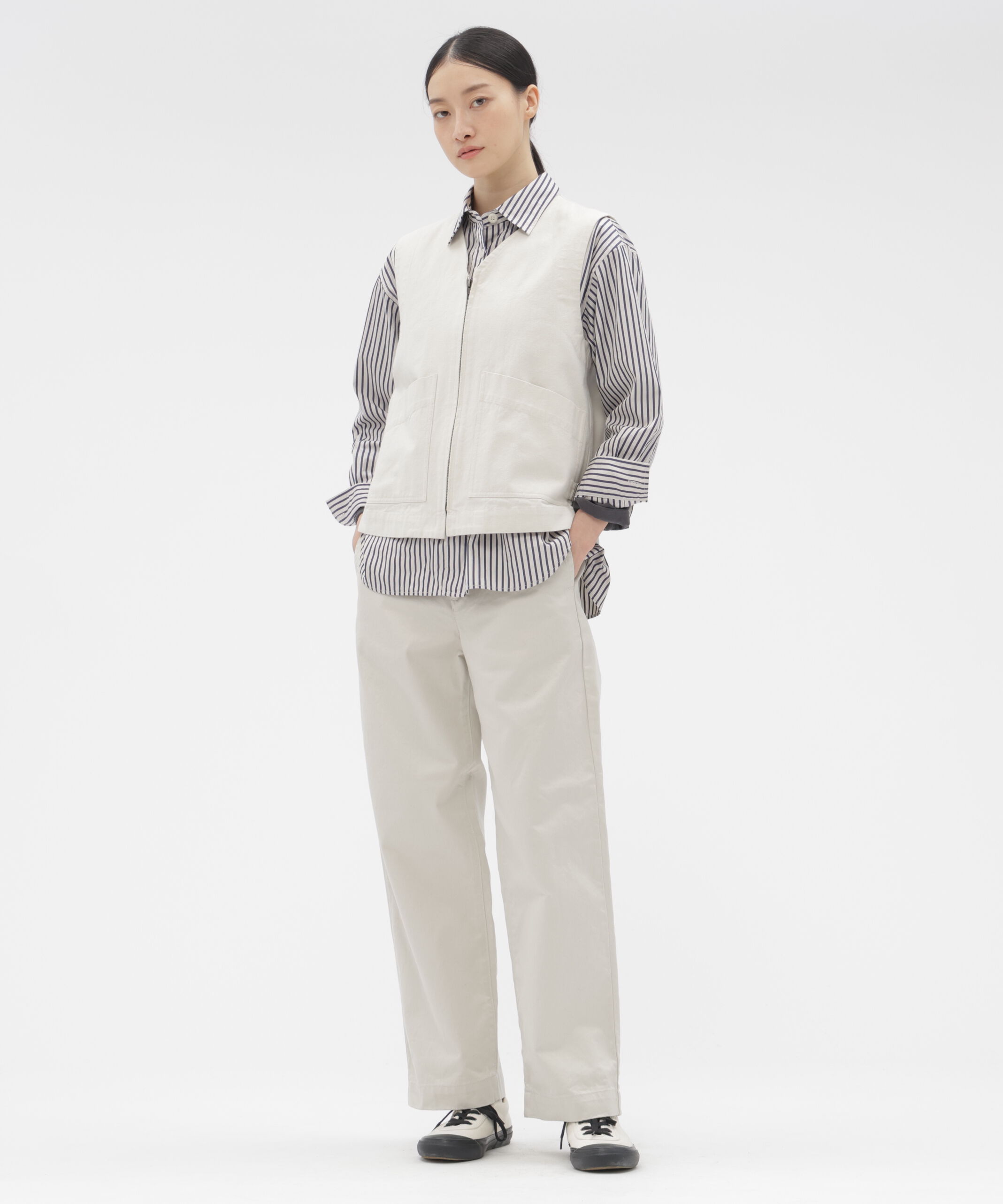 MHL.「VINTAGE COMPACT COTTON STRIPE SHIRT」|シャツ・ブラウス|