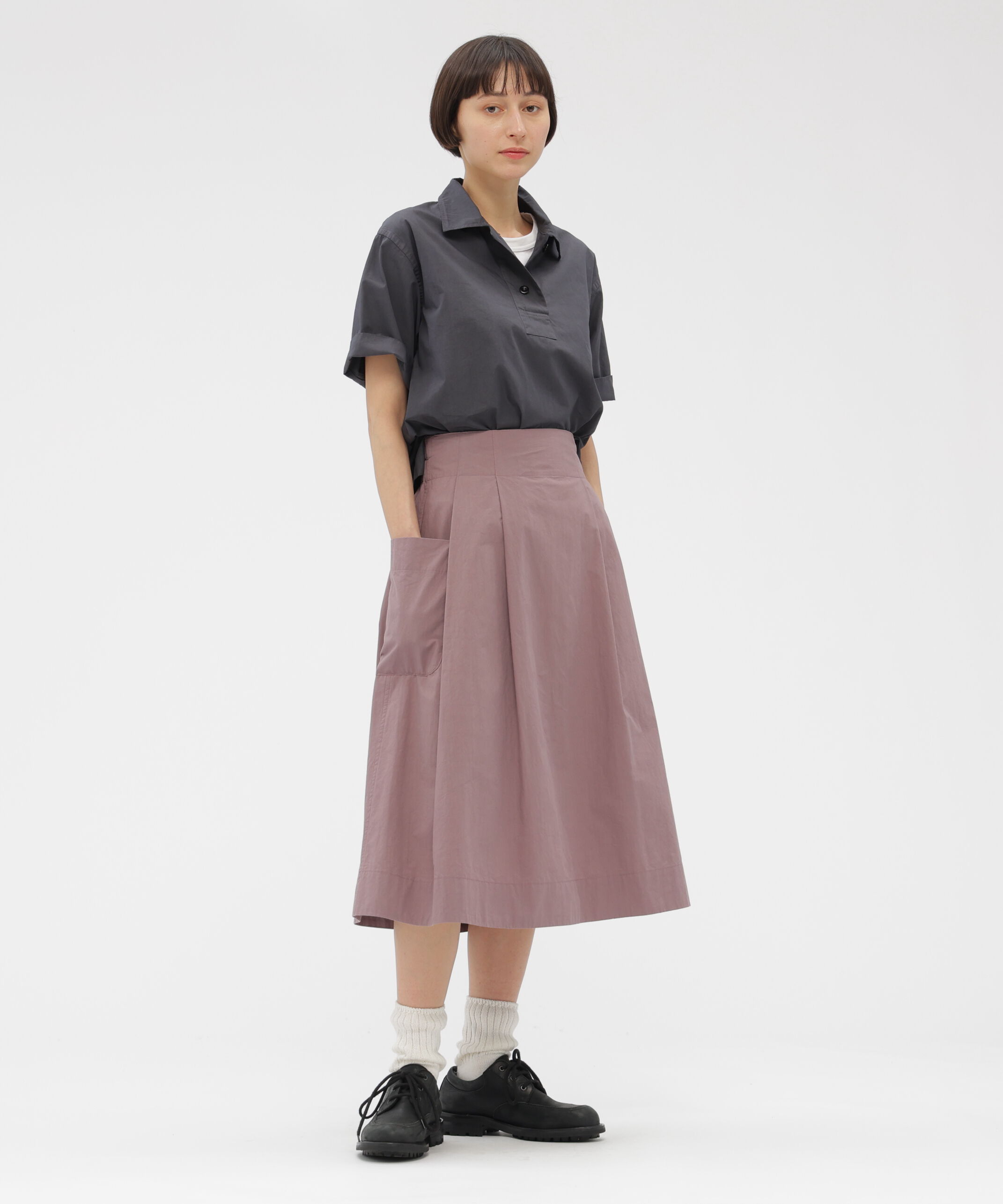 MHL.「WASHED COTTON POPLIN SKIRT」|スカート|