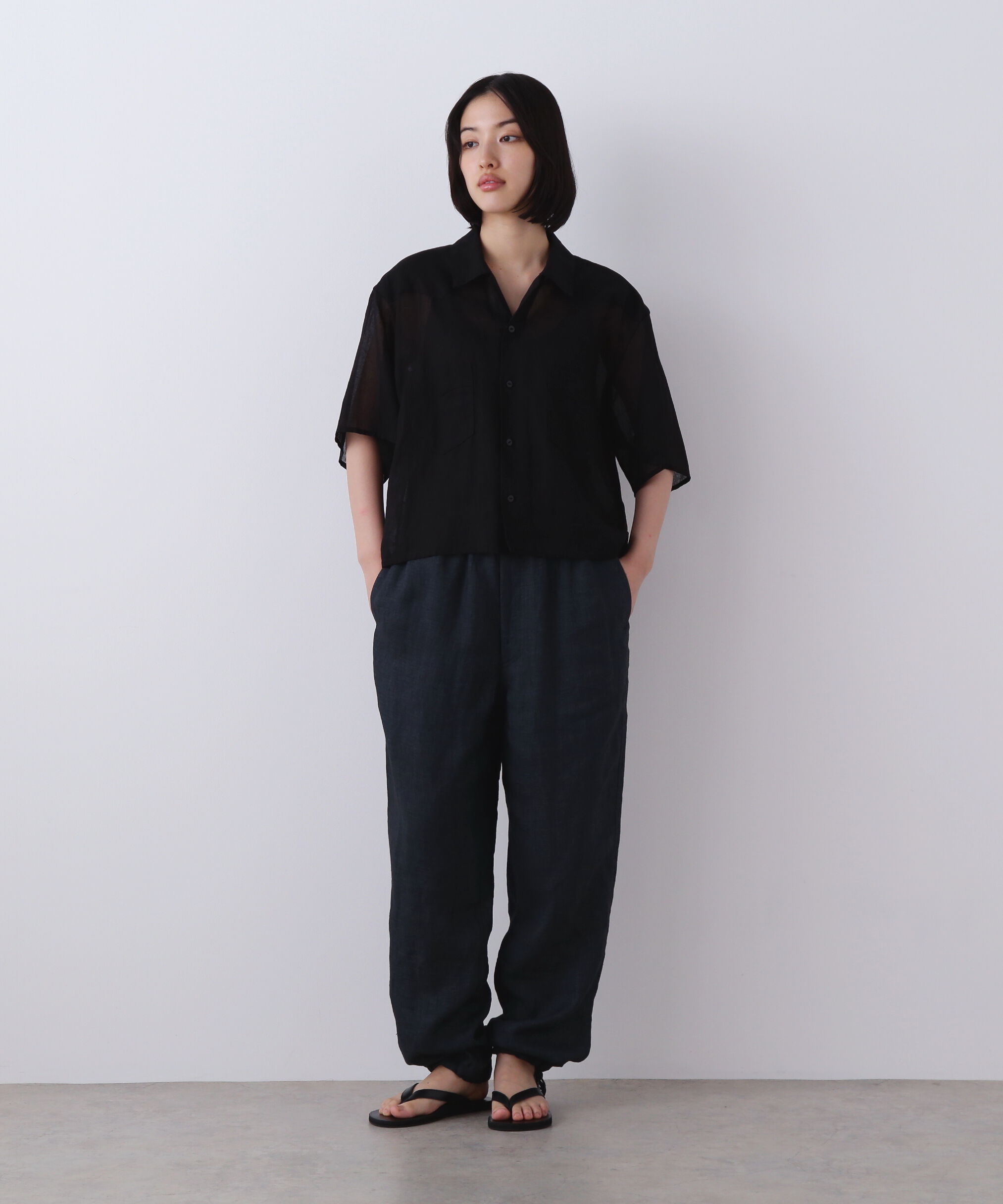 YLEVE 「YLEVE / LINEN POPLIN PANTS」|その他|ブラック