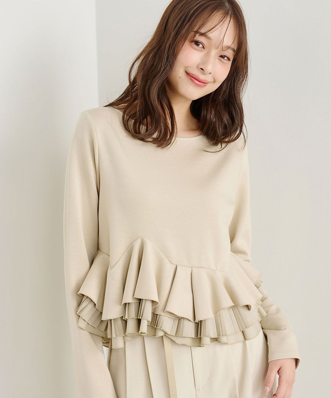 COCO DEAL「ランダムフリルペプラムトップス」|Tシャツ・カットソー|