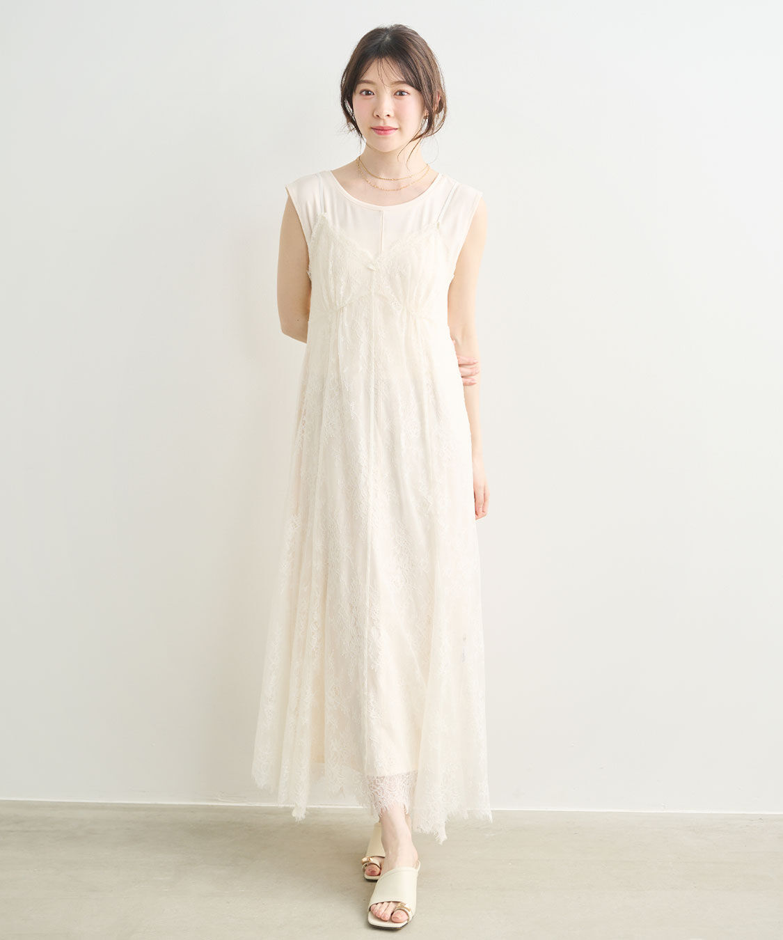 COCO DEAL「レースキャミワンピース&times;カットソーワンピース」|ワンピース|