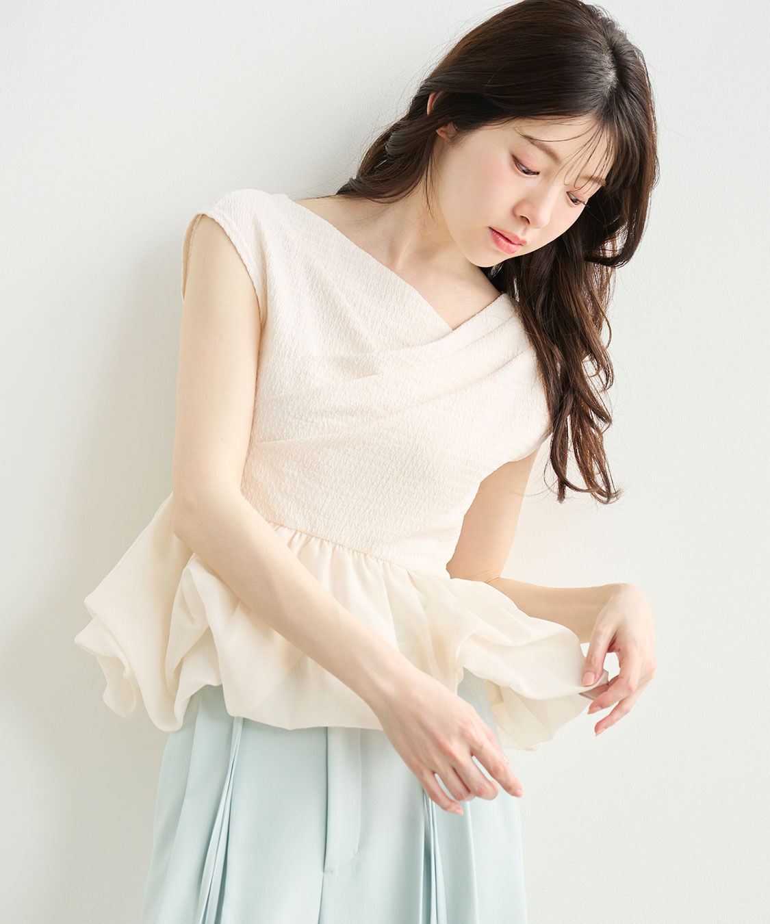 COCO DEAL「バブルヘムペプラムトップス」|Tシャツ・カットソー|