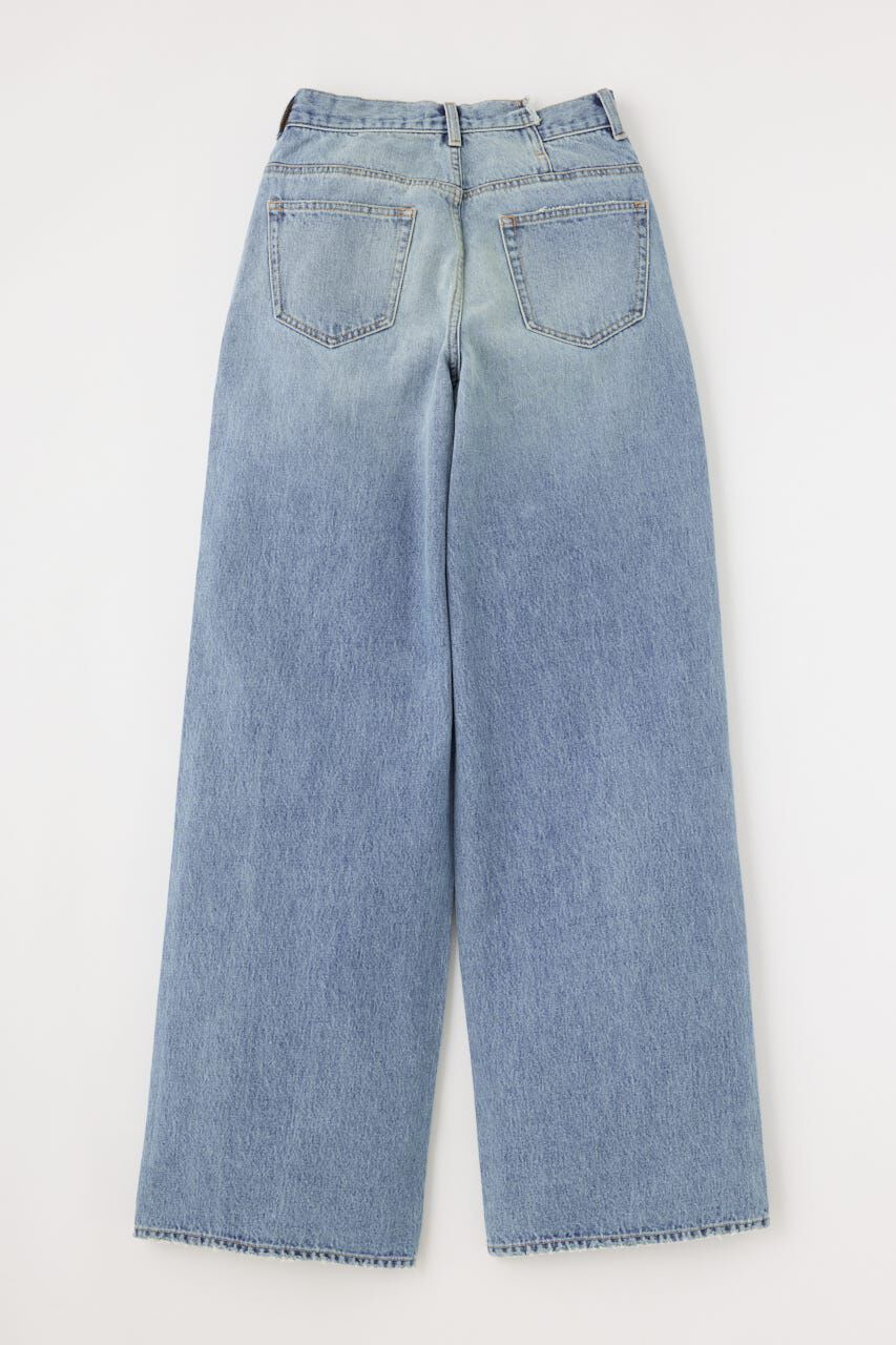 MOUSSY「CROSS WAIST WIDE STRAIGHT」|デニム|