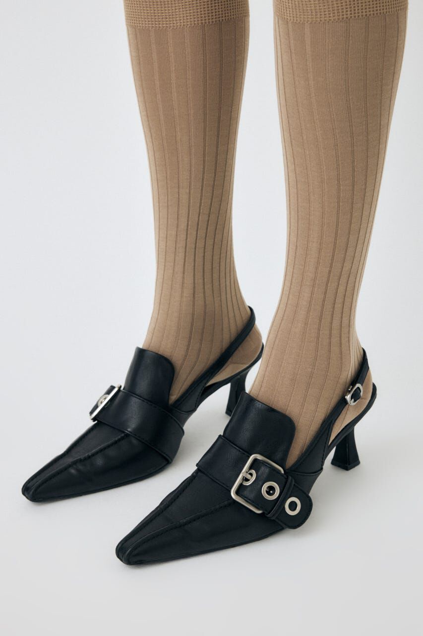 MOUSSY「BELTED ミュール」|サンダル|BLK