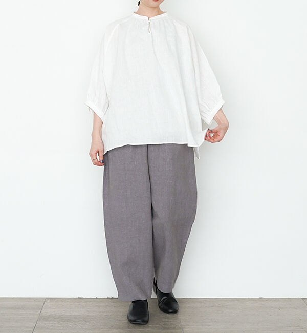 オローネ「バルーンロングパンツ&ldquo;リネン&rdquo;」|その他|グレー