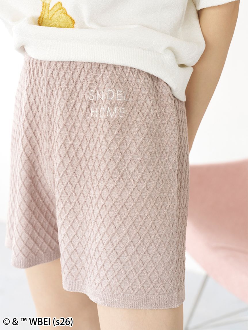 SNIDEL HOME「【Tweety】ワッフルコーンニットショートパンツ」|ルームウェア|
