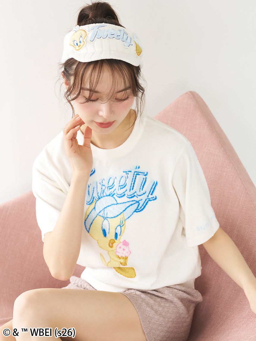 SNIDEL HOME「【Tweety】ワッフルコーンニットショートパンツ」|ルームウェア|