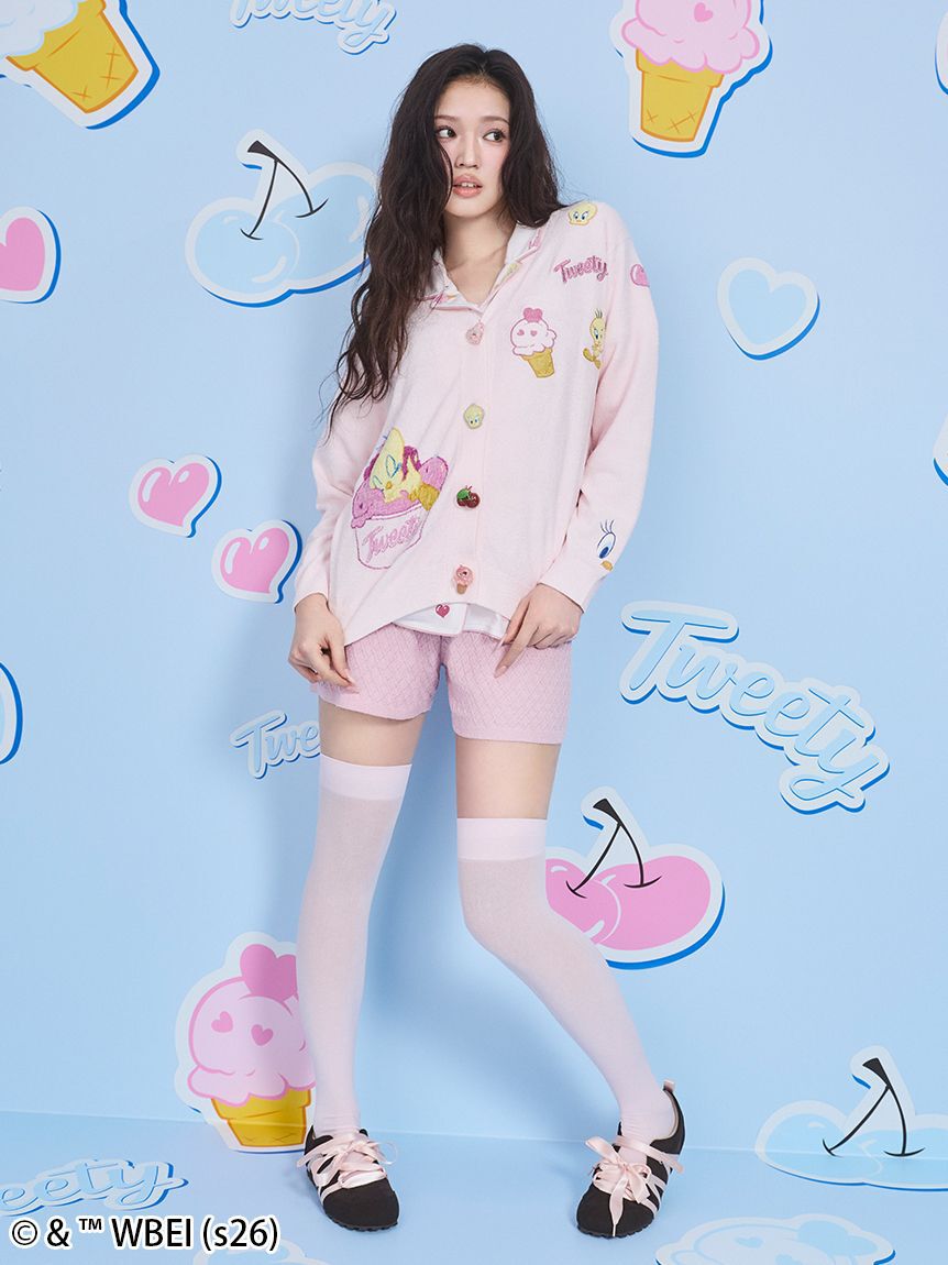 SNIDEL HOME「【Tweety】モチーフニットカーディガン」|ルームウェア|