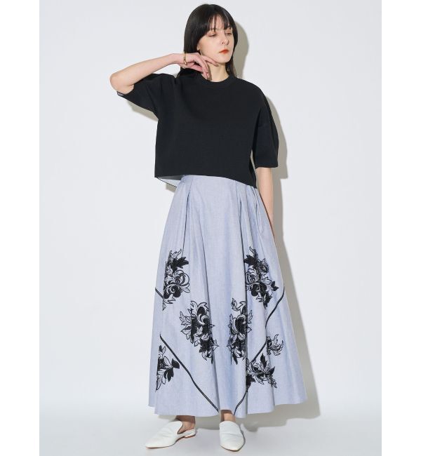 ELENDEEK「EMBROIDERY FLARE SK」|スカート|