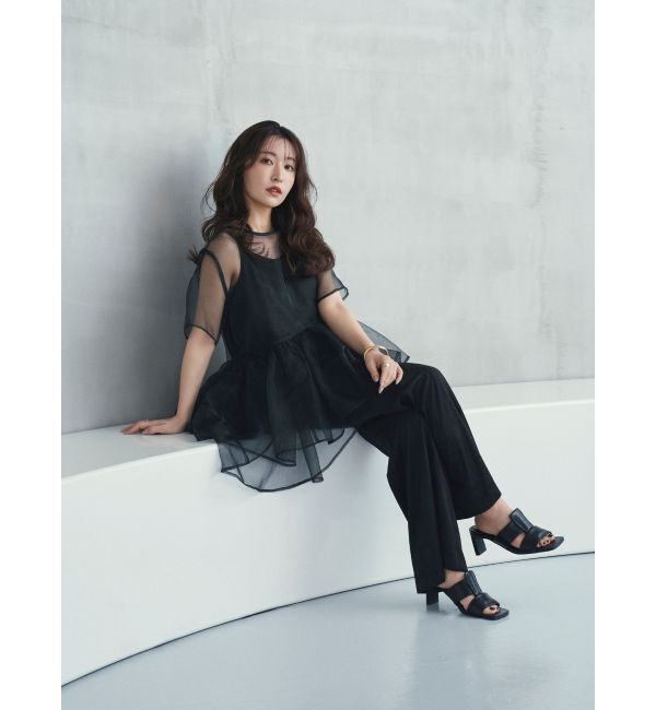 ELENDEEK「【yuumi&times;ELENDEEK】CAMI SET ASYMMETRY BL」|シャツ・ブラウス|