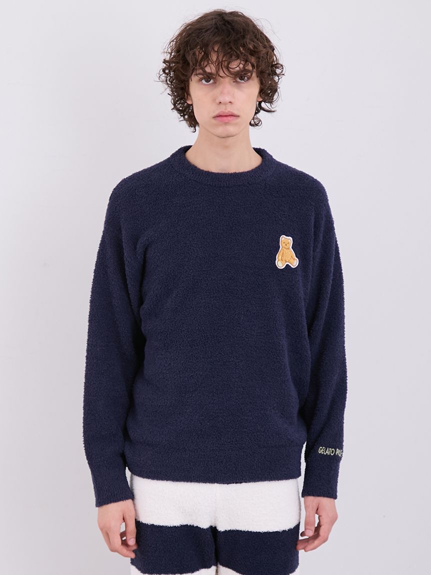 GELATO PIQUE HOMME「【ONLINE限定】【HOMME】ベビモコベアプルオーバー＆ロングパンツセット」|ルームウェア|