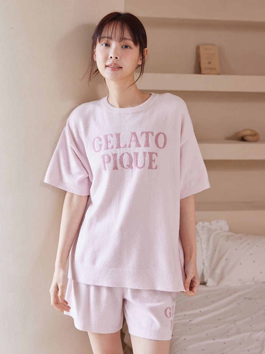 gelato pique「スムーズィーロゴジャガードプルオーバー&ショートパンツセット」|ルームウェア|