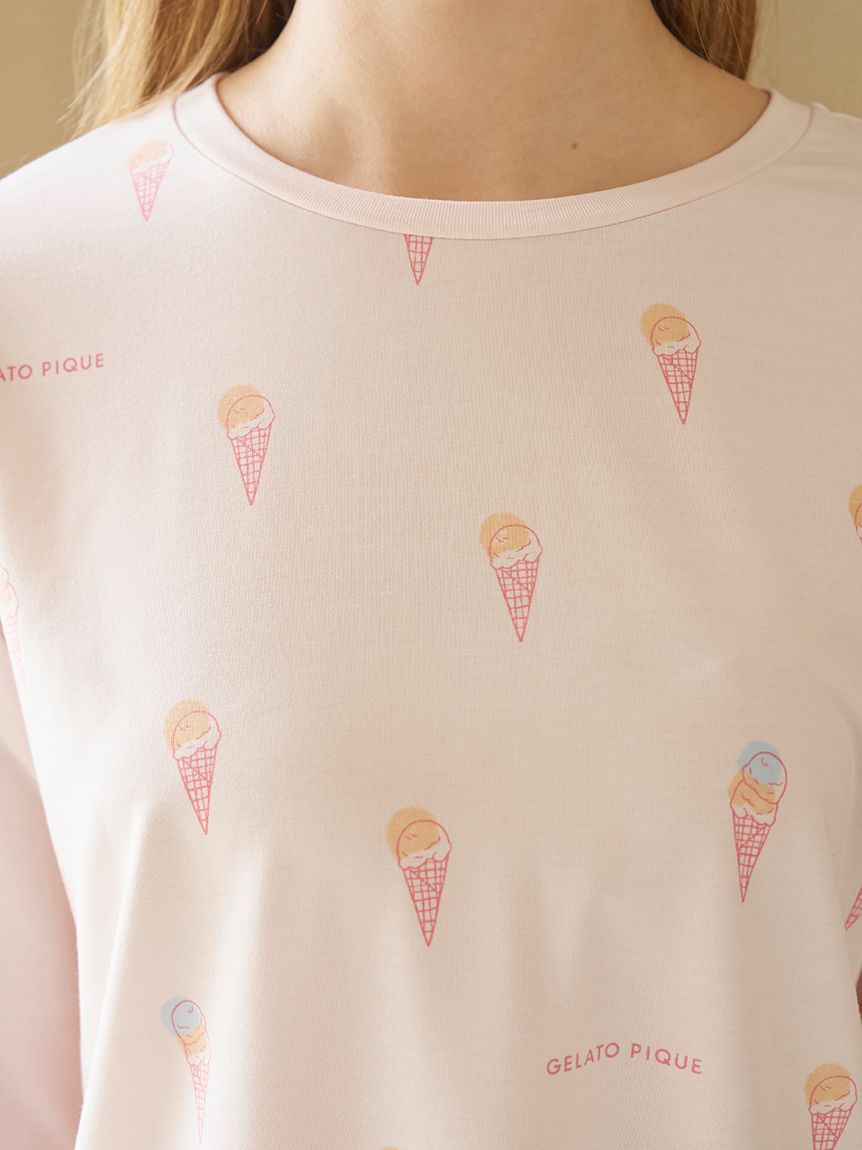 gelato pique「【IFMC.】総柄ロンT」|ルームウェア|