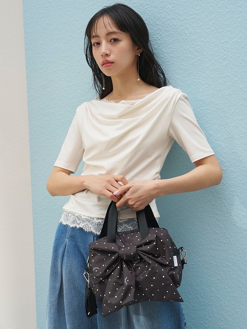 SNIDEL「【SNIDEL&times;LeSportsac】LG BOW SM SATCHEL」|ショルダー・メッセンジャー|