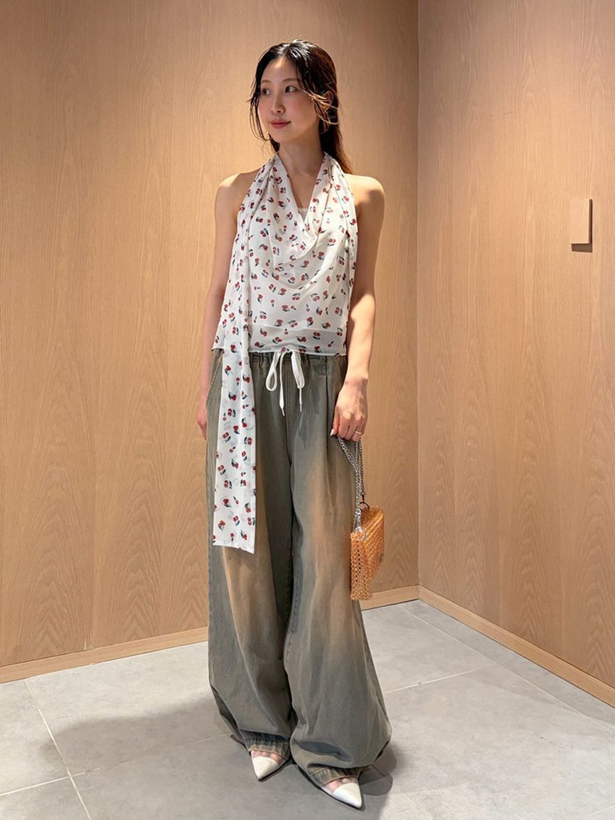 LILY BROWN「ワイドレッグリラックスデニムパンツ」|デニム|