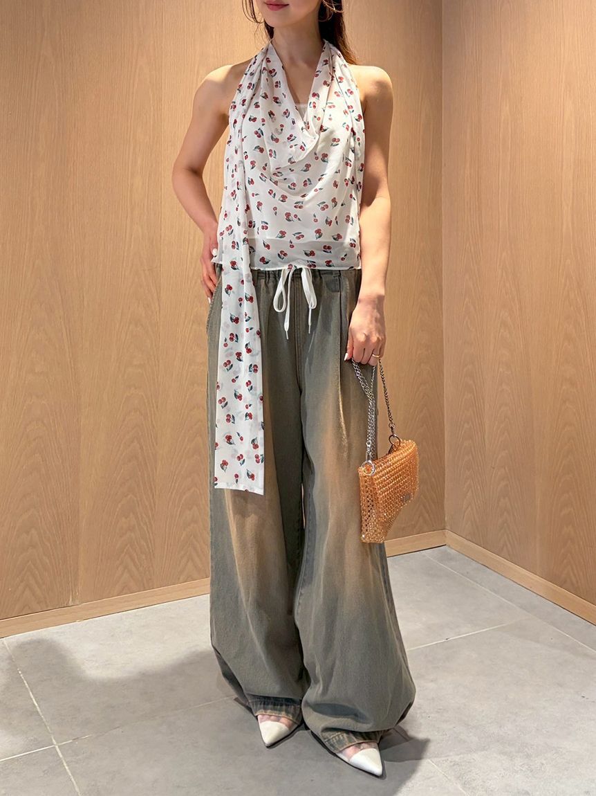 LILY BROWN「ワイドレッグリラックスデニムパンツ」|デニム|