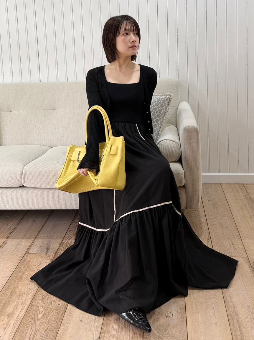 LILY BROWN「【限定カラー】【ウォッシャブル】ニットドッキングワンピース」|ワンピース|