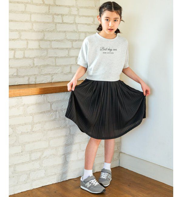 ikka kids「【親子コーデ】ラメ混ドルマンプリーツスカートワンピース（120~160cm）」|スカート|