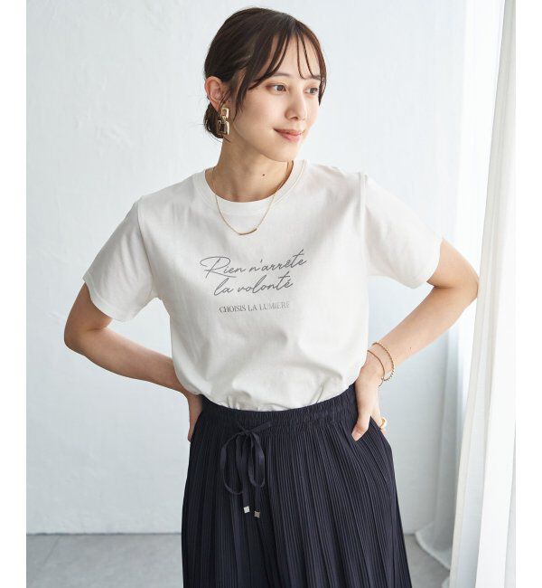 ikka「冷感ロゴフォトプリントTシャツ」|Tシャツ・カットソー|オフホワイト