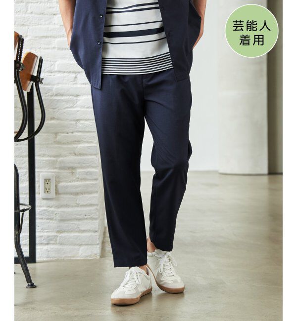 ikka「【MonoMax &times; 小泉孝太郎】Reflax(R)冷感UVイージーアンクルパンツ「小泉孝太郎さん着用モデル」」|スラックス|