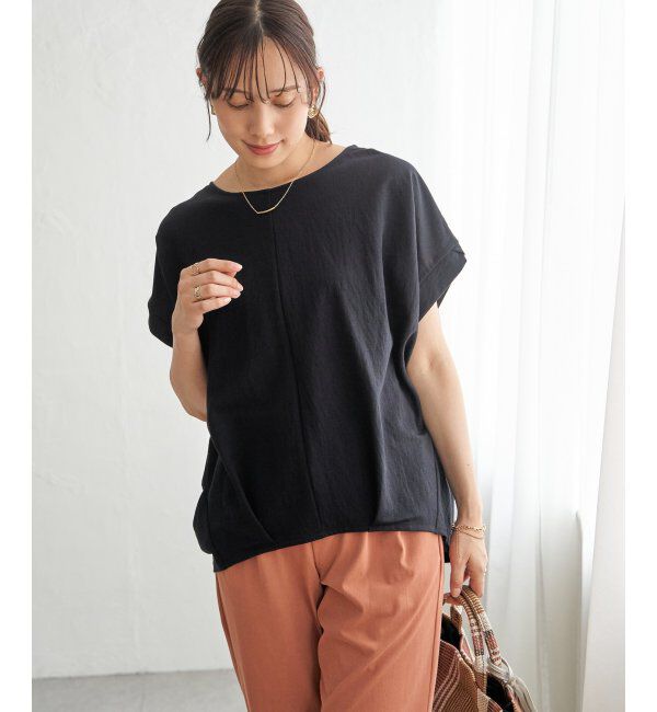 ikka「【接触冷感】鹿の子センターシームタックプルオーバー」|その他|