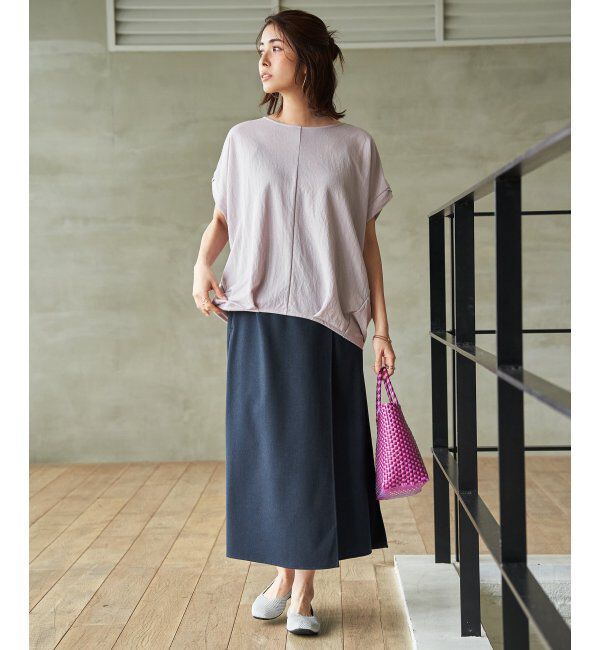 ikka「【接触冷感】鹿の子センターシームタックプルオーバー」|その他|