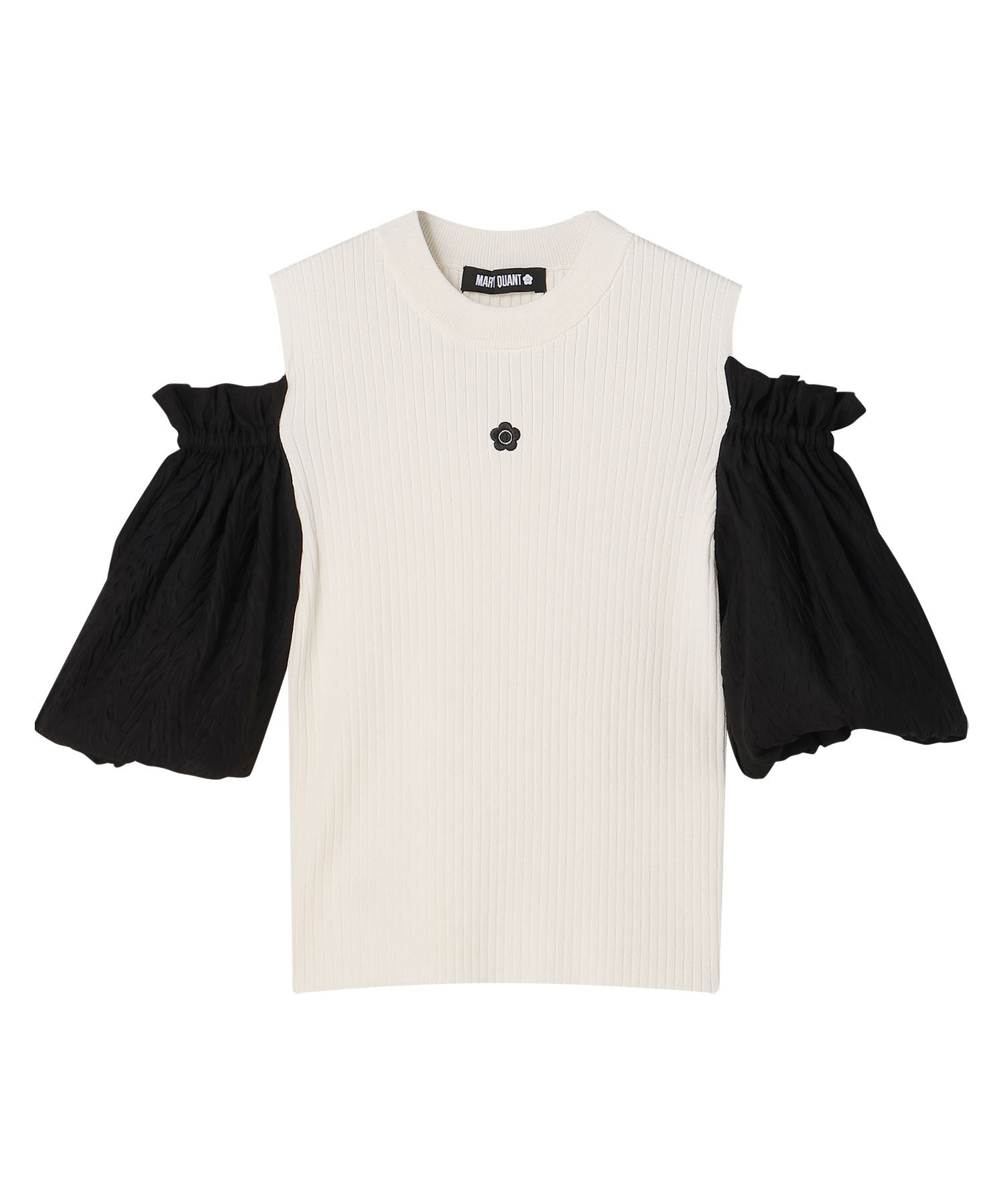 MARY QUANT「シフォン袖ニット プルオーバー」|ニット・セーター|