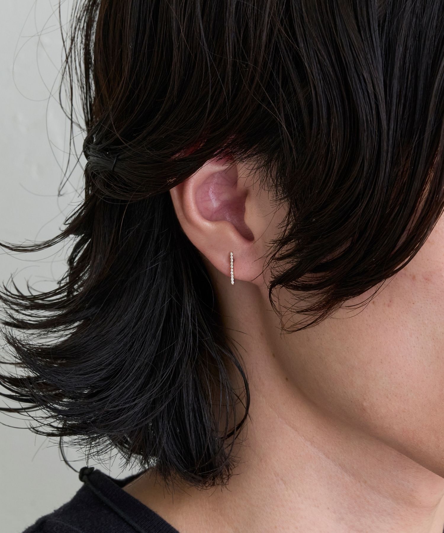 JUPITER「【K10】ダイヤモンドバーピアス」|ピアス|