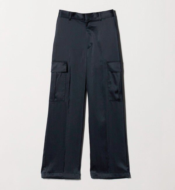 UNITED ARROWS「サテン クリーン ポケット パンツ ‐ウォッシャブル‐」|カーゴ|