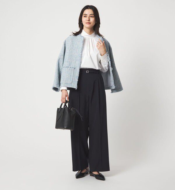 UNITED ARROWS green label relaxing「［size SHORTあり］ハイネック ボリューム スリーブ ブラウス」|シャツ・ブラウス|